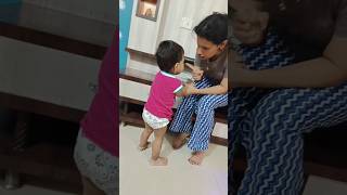 प्रिशा ला मम्मी जोरात ओरडली.. 😳🤔 #cute #baby #funny #ytshort #viral #comedyvideo