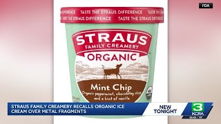 Straus Family Creamery recalls organic ice cream for possible metal contamination