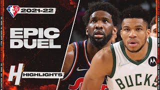 Giannis Antetokounmpo 32 PTS vs Joel Embiid 42 PTS EPIC DUEL Full Highlights 🔥