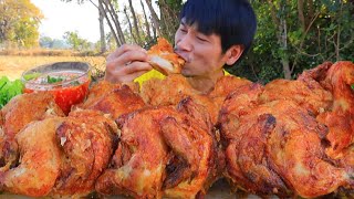 ไก่ทอดกรอบน้ำจิ้มรสเด็ดแกล้มพริกสดแซ่บคักอีหลีครับพี่น้องMUKBANG EATING SHOW/โก้อีสานพาแดก