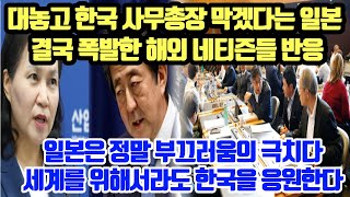 [단독해외반응] 대놓고 한국 사무총장 막겠다는 일본, 결국 폭발한 해외 네티즌들 반응//일본은 정말 부끄러움의 극치다