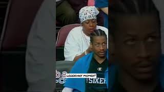 Allen Iverson get his hair braided during an NBA game!!! - legendary moment (2001)