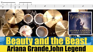 Beauty and the Beast-Ariana Grande,John Legend 叩いてみた Drum cover