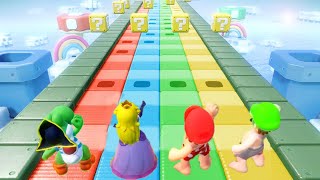Super Mario Party All Funny Minigames - Yoshi vs Peach vs Mario vs Luigi (Master Cpu)