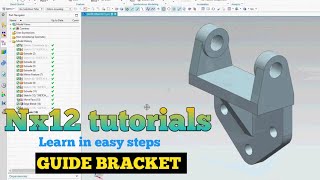 Guide bracket Design Tutorial #siemens #design #nxtutorial