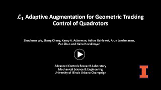 L1 Adaptive Augmentation for Geometric Tracking Control of Quadrotors