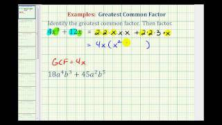 Ex 1: Identify GCF and Factor a Binomial