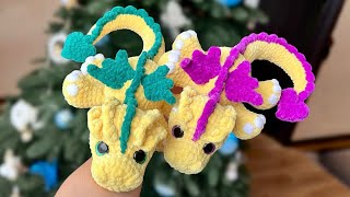 Plushie FAIRY DRAGON crochet tutorial / Part 3 / Amigurumi Dragon Crochet Pattern ETSY