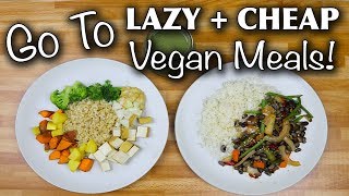 My GO TO Healthy Vegan Meals #2 // Cheap & Lazy (breakfast, lunch, dinner)