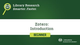 Zotero Basics - introduction