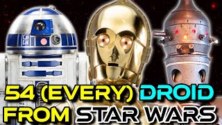 54 (Every) Droid Bot From Star Wars - Backstories Explored