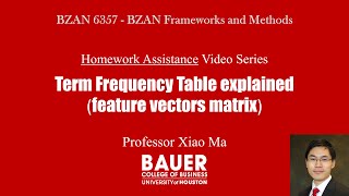 [BZAN6357 Framework] HW Assist - Term frequency table explained | Bauer@UH BZAN PythonBA