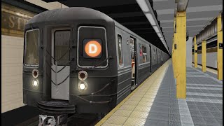 OpenBVE RP: NYC Subway R68 (D) Train from 205 St to Coney Island via CPW Local \u0026 4 Av Local GO Run