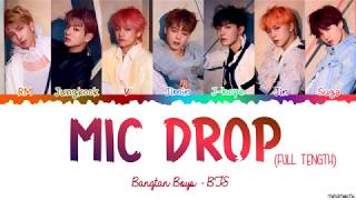 [ Length Edition] BTS  - MIC Drop (Steve Aoki Remix) Lyrics [Color Coded Han_Rom