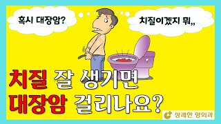 치질 잘 생기면 대장암 걸리나요?