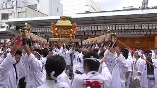 京都・祇園祭　還幸祭　御旅所からの3基の神輿の出発　2014年  portable shrine, Gion Matsuri (festival) in Kyoto