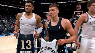 Giannis & Bogdan Bogdanovic swapped jerseys After The Game 👏