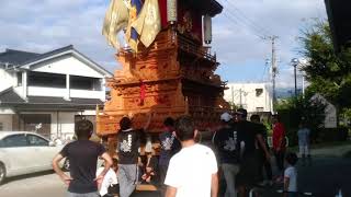 西条祭り　川沿町　台車付け