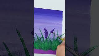 Lavender Easy Flowers Painting #shorts #satisfying #acrylicpainting #painting #flowers