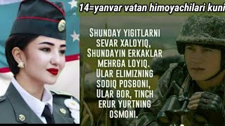 14=ЯНВАР ВАТАН ХИМОЯЧИЛАРИ КУНИ ТАБРИГИ/VATAN XIMOYACHILARI KUNI HAQIDA SHER