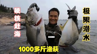 極限趕海技藝捕獲1000多斤漁獲，明年願景2000斤，出發大深藍【探海漁人】