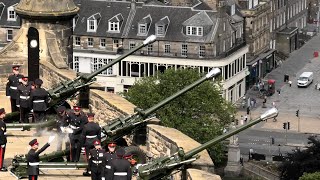 21 Gun Salute at Edinburgh Castle |     12 Regt RA and British Army Band Catterick