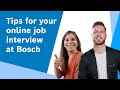 Tips for your online job interview at Bosch