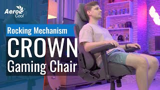 CROWN AeroWeave Gaming Chair - Rocking Mechanism