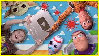 TOY STORY Someone Stole My Silver Play Button | Woody Buzz Lightyear Forky Baby Yoda PIXAR 4 Mystery