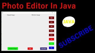 Photo Editor in Java