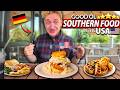 German Husband Tries SOUTHERN FOOD in the USA for the First Time! *great reaction*