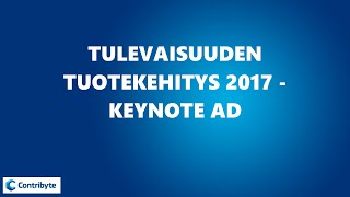 Tulevaisuuden Tuotekehitys 2017 - Keynote Ad