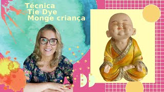 ✅ Como fazer técnica TIE DYE no  Monge (Buda) Criança em gesso | Célia Camargo artesanato