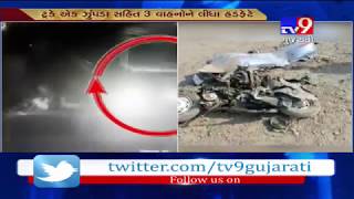 Rajkot: CCTV footage of truck falling into well near Madhapar cross road- Tv9