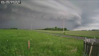 Mothership shelf cloud over the Scipio Center, NY Mesonet Site