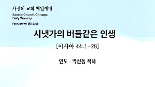 사랑의교회. Sarang Church, Chicago. 매일예배 [Daily Worship] 2025.02.01. (토) 인도 : 박선동 목사