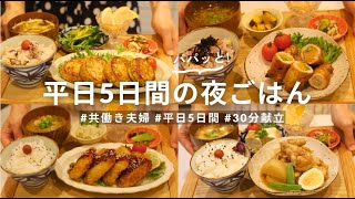 Dinner for 5 days a week for a 28-year-old working couple 🍚 | Grilled lotus root, pork cutlet, st...