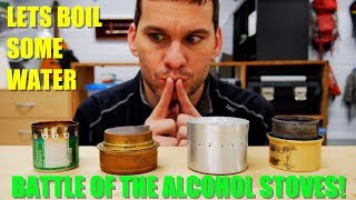 Battle of the Alcohol Stoves - Testing 3 DIY Stoves and the Trangia Spirit Burner