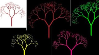 Create a multiple color design code tree | Python Turtle