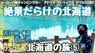 【北海道】どこまでも真っ直ぐに「天に続く道」どこまでも青く「青い池」　今年納車したキャンピングカーで行く北海道⑤　北海道は至るところに絶景だらけ！【車中泊】