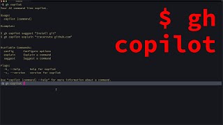 GitHub copilot extension to the gh CLI