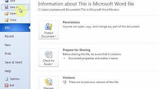 Lesson # 2 Save Save as Open Microsoft Office Word 2007 2010 TutorialUrdu