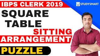 Square Seating arrangement(In & Out) in Reasoning Shortcuts for IBPS CLERK 2019 | Study Smart