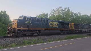 NYS\u0026W SD33eco 3012 \u0026 sd70m-2 4060 Climbs The Hill To Apulia Station, Across rt20 Bridge and CSX