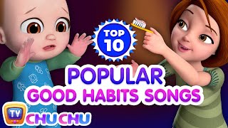 Yes Yes Go to School Song & More - Top 10 Good Habits Songs for Kids - ChuChu TV Nursery Rhymes