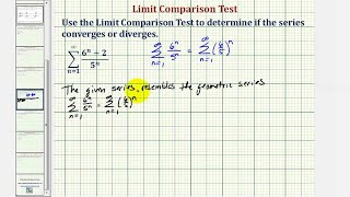 Ej: Serie Infinite - Prueba de comparación de límites (geométrica, divergente)