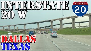 I-20 West - Dallas - Fort Worth - Texas - 4K Highway Drive