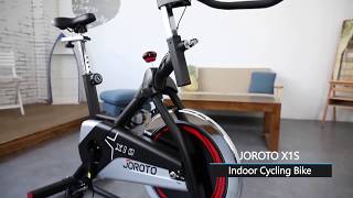 JOROTO X1S indoor cycling bike with 10.1" large tablet support
