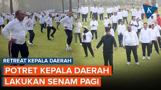 Retreat Hari ke-2: 450 Kepala Daerah Senam Pagi Bersama Tito dan Wamendagri