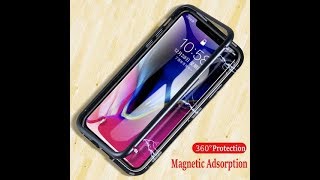 Luxury Magneto Magnetic Adsorption case for iphone X 7 8 plus 6 6s plus built  i